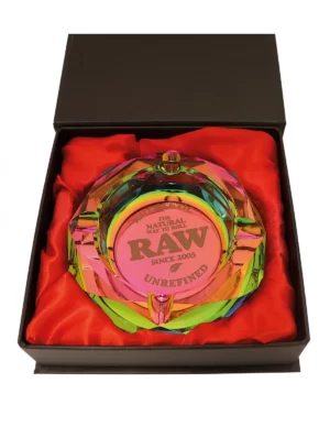 RAW Rainbow glass ashtray - rainbow