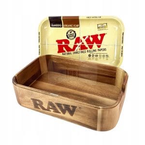Pudełko drewniane RAW Cache Box z tacką