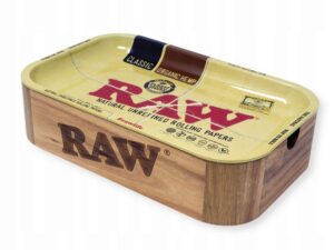 Pudełko drewniane RAW Cache Box z tacką