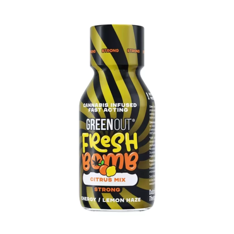 Green Out® Fresh Bomb citrusaugļu maisījums – Strong – Shot CBD kaņepju eļļa 100 ml 