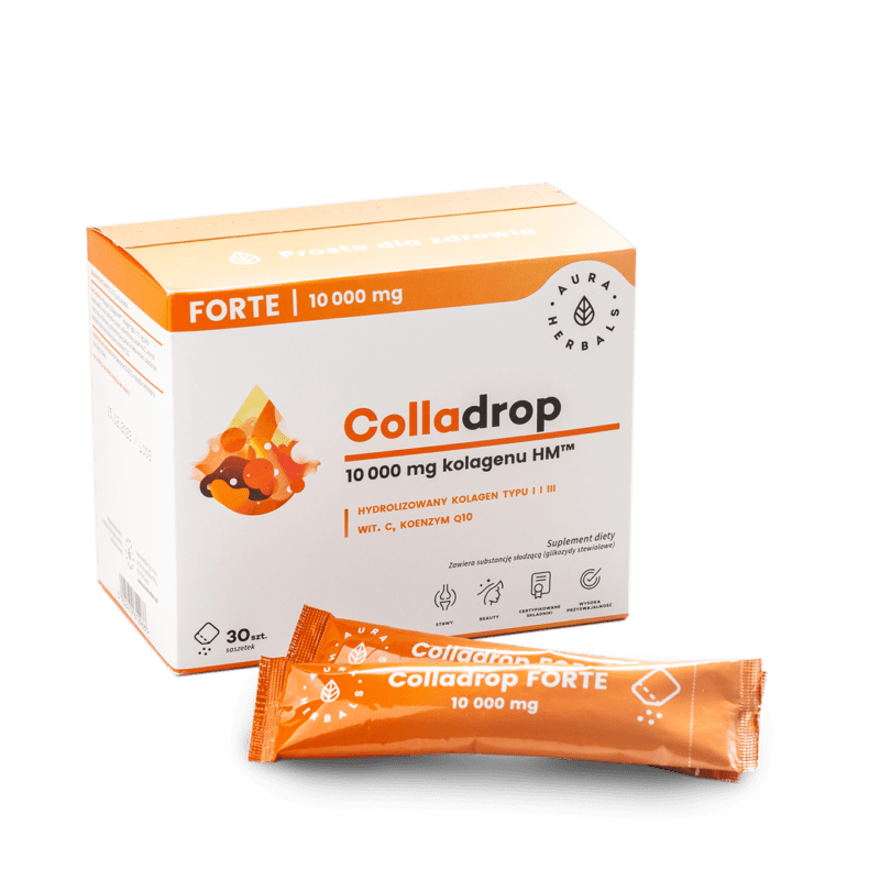 Colladrop Forte, kolagen morski 10000 mg, saszetki 30 szt. Aura Herbals