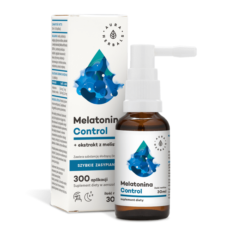 Melatonina Control + Melisa, aerozol 30 ml Aura Herbals