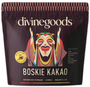 Boskie Kakao by.herbs Napój Soplówka Jeżowata Lions Mane 10:1 Kakao 270g Divine Goods - Adaptogeny