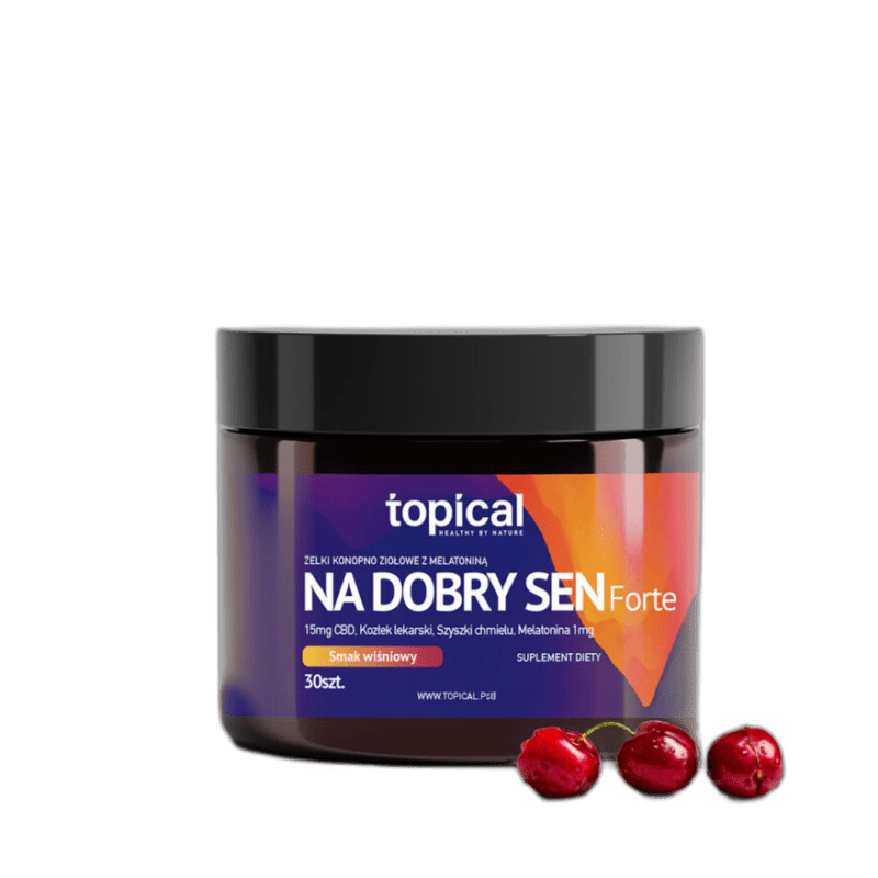 Kersen CBD gels met melatonine Voor een goede nachtrust FORTE valeriaan + hop - TOPICAL - CBD gels