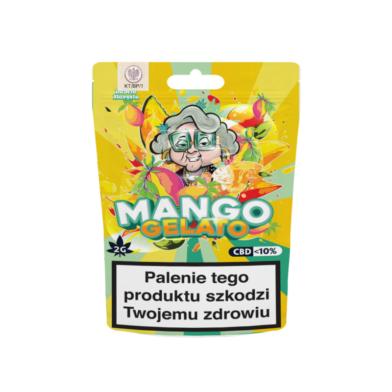 Gelat de mango CBD uscat 2g 10% CBD Bunica Marysia