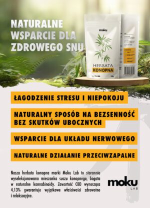 Herbata konopna 4,13% mokuLAB - Naturalne wyciszenie - Herbaty CBD