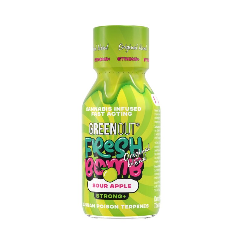 Shot de cáñamo y manzana agria Green Out® Fresh Bomb