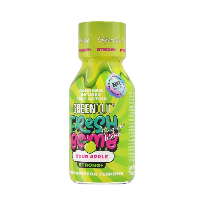 Shot konopny Green Out® Fresh Bomb Sour Apple Strong Dutch Therapy - Hemp Shot