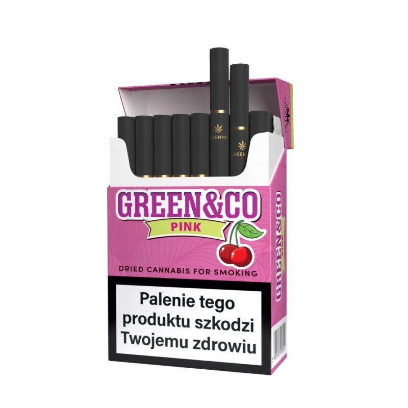 Tigari din canepa Prerolls Green&amp;Co Pink 20 buc 16G