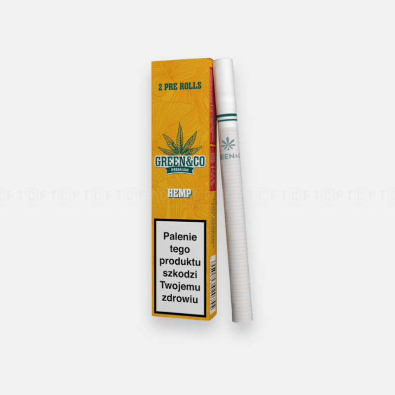 Prerolls Green&amp;Co Premium hemp cigarettes 2 pcs