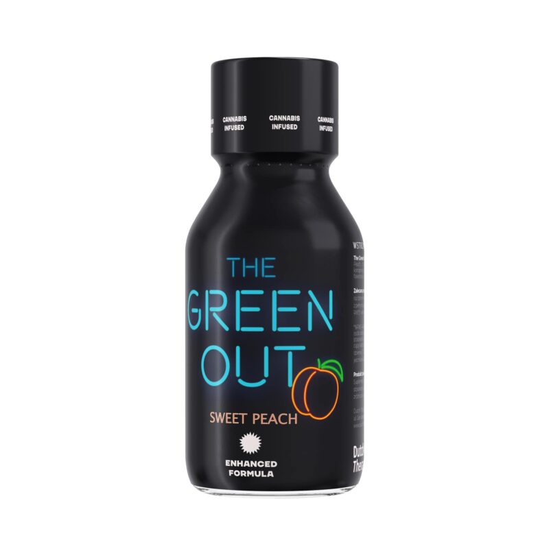 The Green Out® hemp shot, Sweet Peach