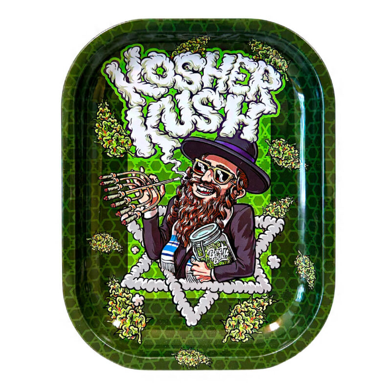 Best Buds Kosher Kush Metalowa Tacka do Skręcania Mała 14x18cm