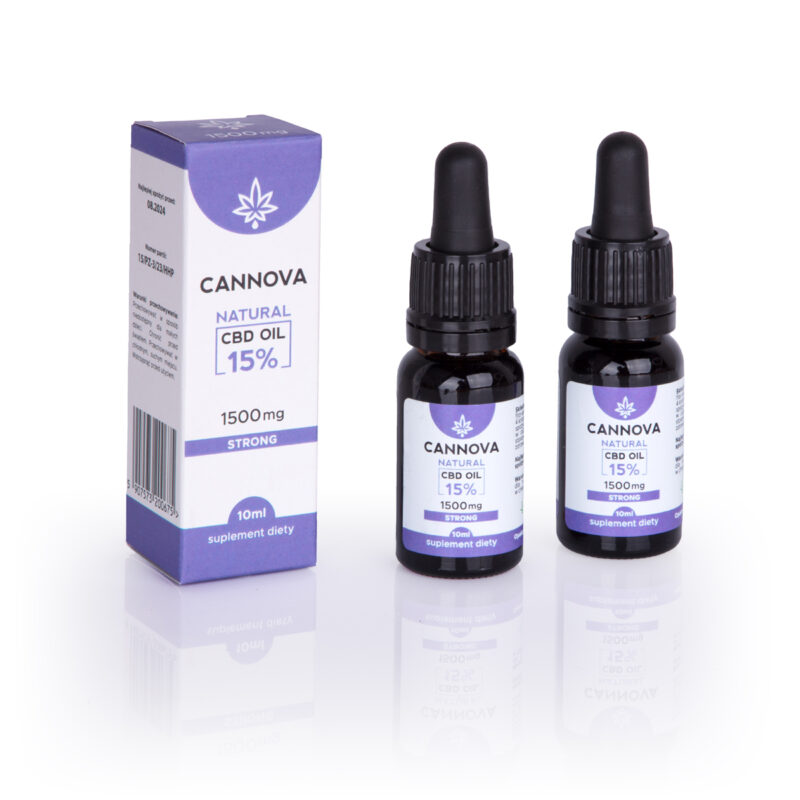 CANNOVA dabīgā CBD eļļa 1500 mg - 15% - 10 ml