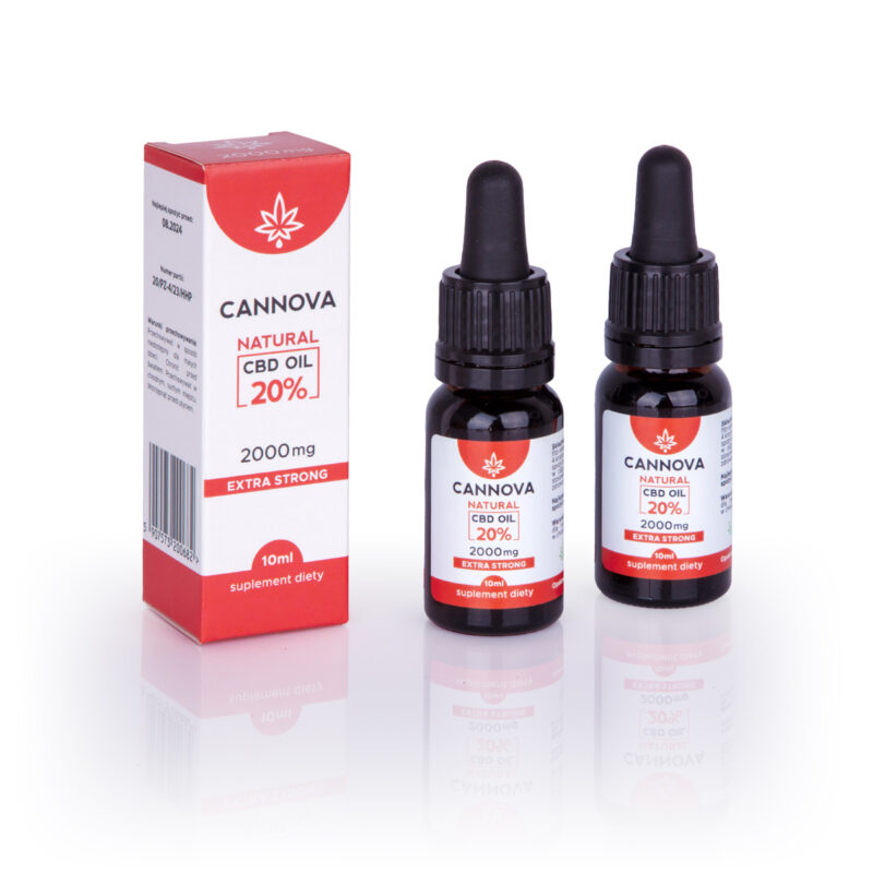 CANNOVA dabīgā CBD eļļa 2000 mg - 20% - 10 ml