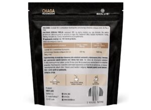 Chaga (Błyskoporek podkorowy) 10:1 Mushroom Powder 30g SOLVE LABS - Adaptogeny