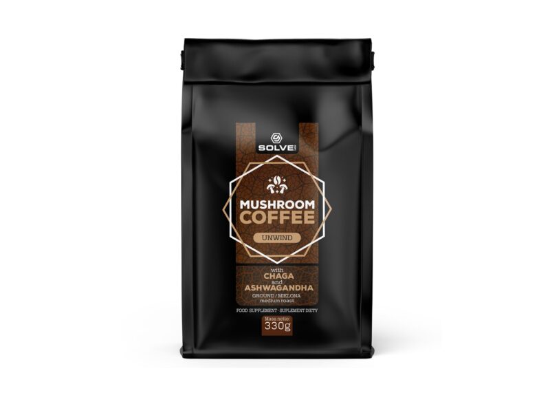 Mushroom Coffee 330g Chaga + Ashwagandha SOLVE LABS - Adaptogeny