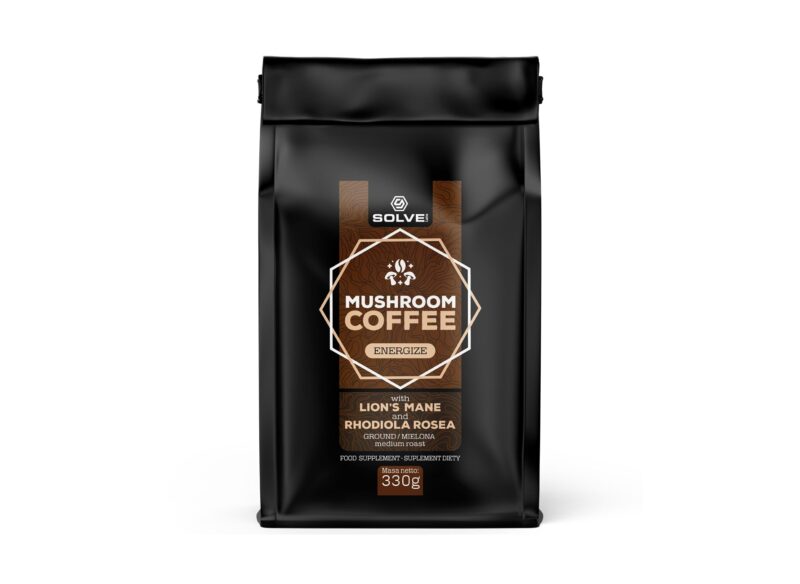 Arabica koffie uit Brazilië met de kwaliteit van specialiteit tot 500 mg zee soplówka extract toevoeging van adaptogene rhodiola (130 mg) 30 porties champignon koffie