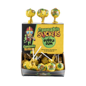 Cannabis Airlines Hemp Lollipops with Bubble Gum - Oil Lollipops - Euphoria