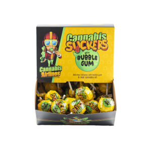Cannabis Airlines Hemp Lollipops with Bubble Gum - Oil Lollipops - Euphoria