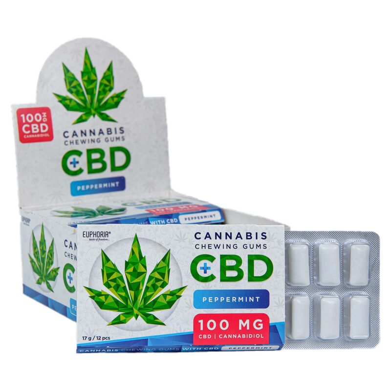 Euphoria CBD pepermunt kauwgom met 100 mg pure CBD - Euphoria