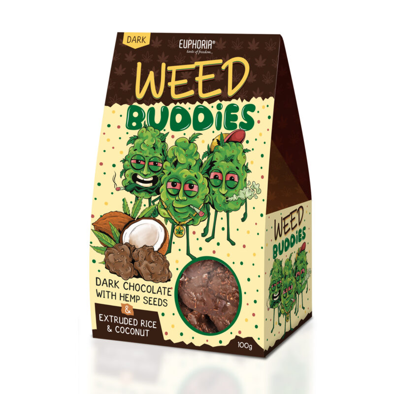 Euphoria Weed Buddies Donkere Chocolade met Hennepzaden - Euphoria