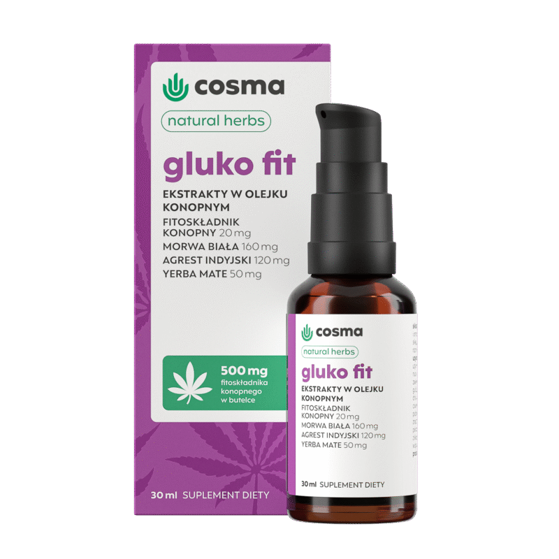 Cosma Cannabis Gluko Fit Natural Herbs 30 ml - CBD/CBG-Öle