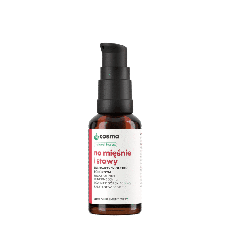 Cosma Konopí pro svaly a klouby Přírodní byliny 30 ml - CBD/CBG oleje