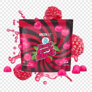Конопляний кисіль Raspberry Blast Green Out® x Hemp Buch 140 г Dutch Therapy - Green Out®